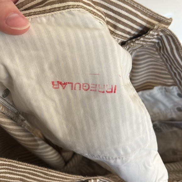 Levi's Women's Striped Jeans - Brown and White - Picture 9 of 9